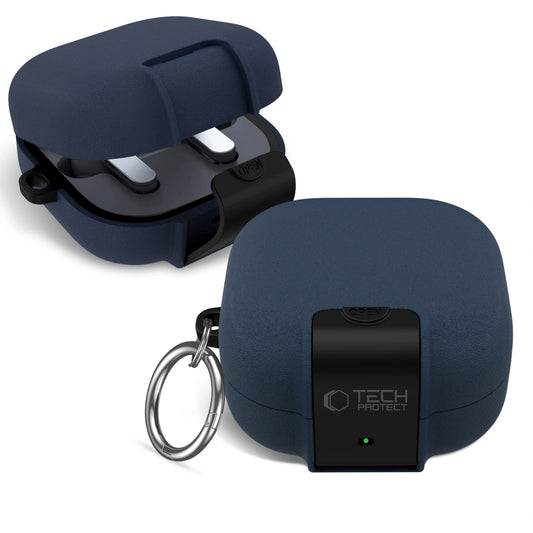 Tech-Protect Slim Hook etui til Samsung Galaxy Buds4 / Buds4 Pro, Marineblå