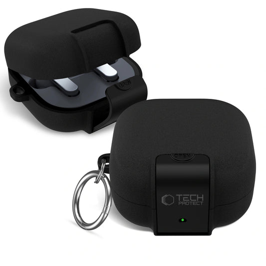 Tech-Protect Slim Hook etui til Samsung Galaxy Buds4 / Buds4 Pro, Sort
