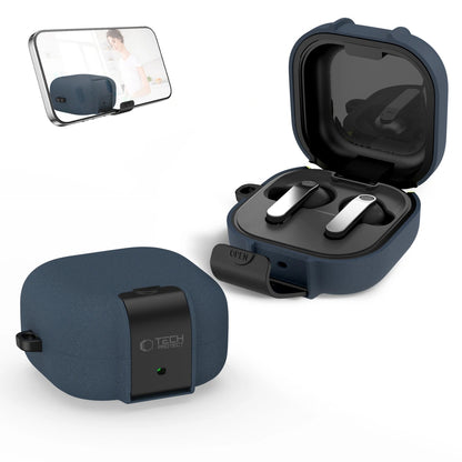 Tech-Protect Slim Hook etui til Samsung Galaxy Buds4 / Buds4 Pro, Marineblå