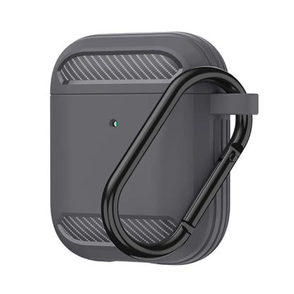 Techsuit Carbon-etui til Apple AirPods Gen 2 / Gen 1, Grå