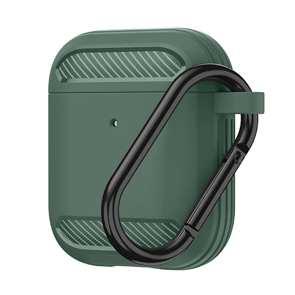Techsuit Carbon-etui til Apple AirPods Gen 2 / Gen 1, Grøn