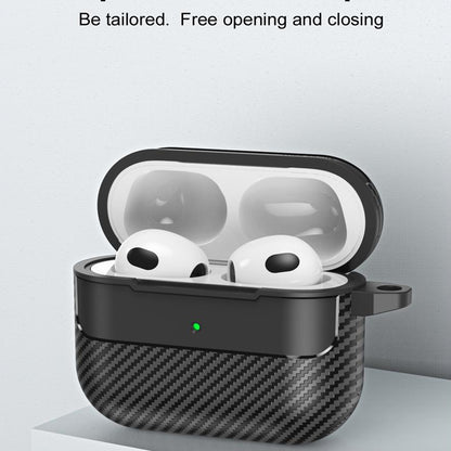 Techsuit CarbonFiber-etui til Apple AirPods 3, Sort