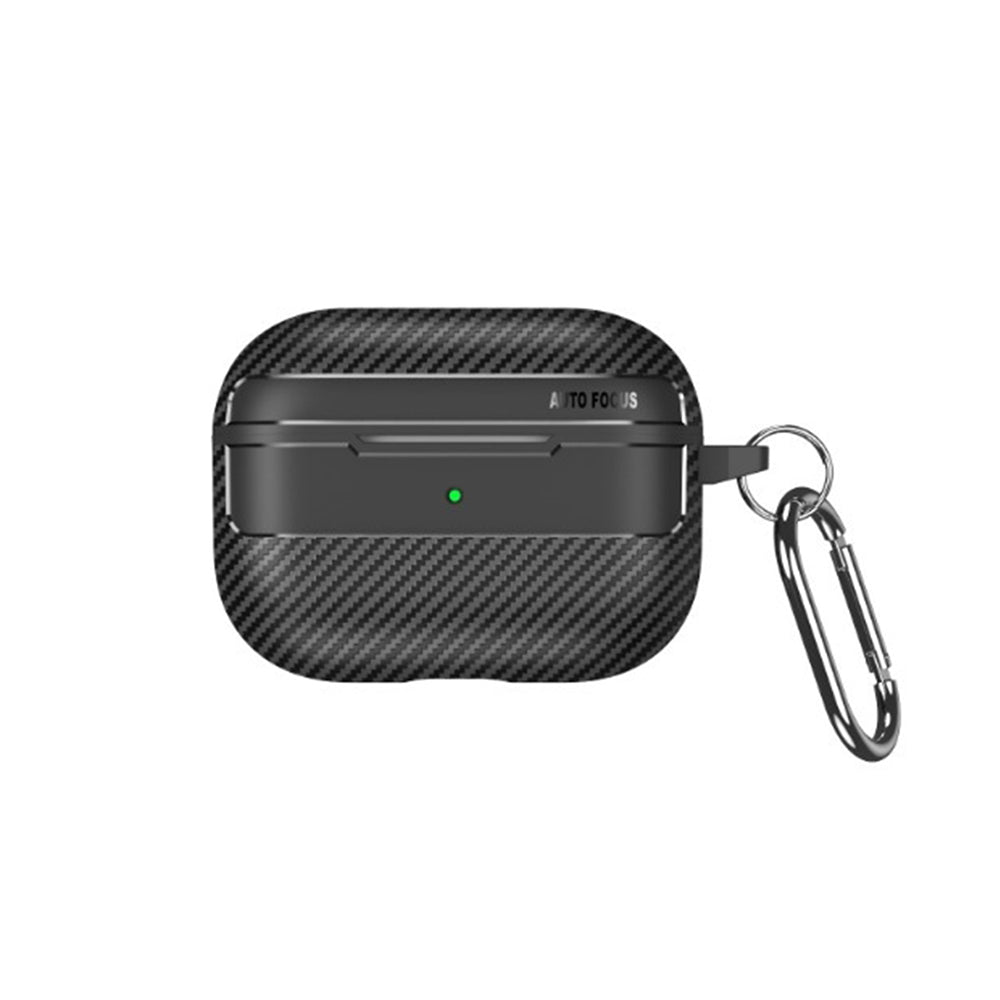 Techsuit CarbonFiber-etui til Apple AirPods 4, Sort