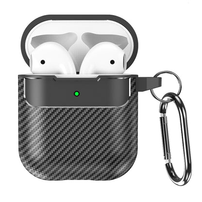 Techsuit CarbonFiber-etui til Apple AirPods Gen 2 / Gen 1, Sort