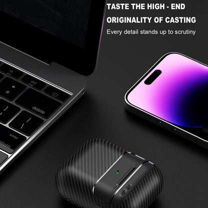 Techsuit CarbonFiber-etui til Apple AirPods Gen 2 / Gen 1, Sort