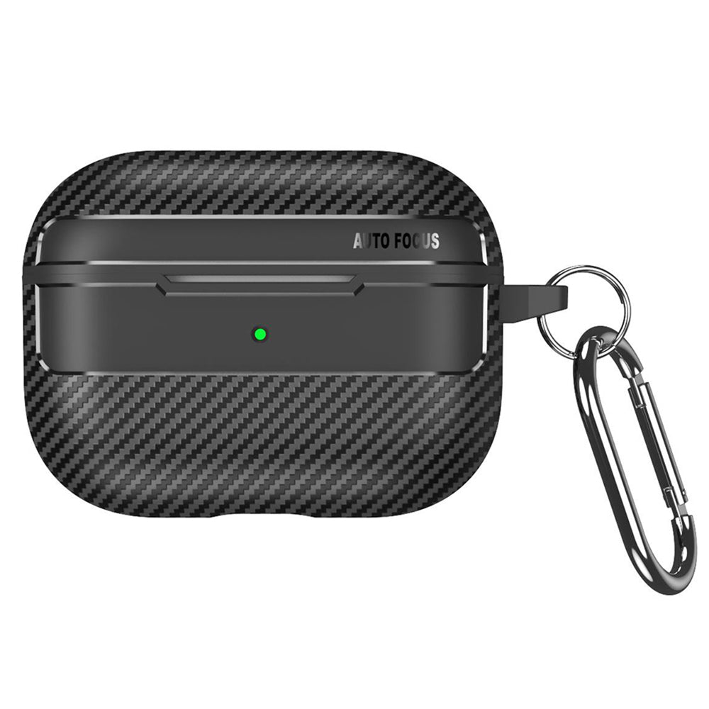 Techsuit CarbonFiber-etui til Apple AirPods Pro Series, Sort