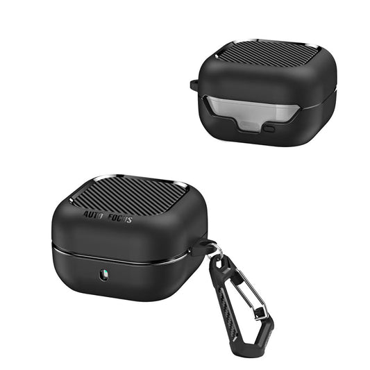 Techsuit CarbonFiber-etui til Samsung Galaxy Buds4 / Buds4 Pro, Sort