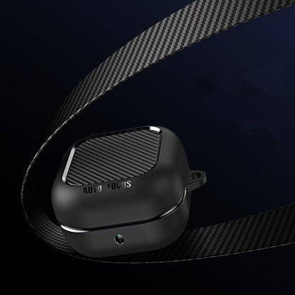 Techsuit CarbonFiber-etui til Samsung Galaxy Buds4 / Buds4 Pro, Sort