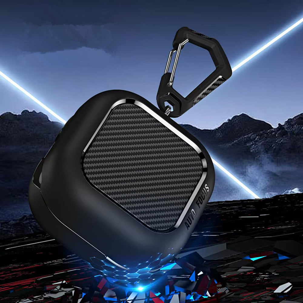 Techsuit CarbonFiber-etui til Samsung Galaxy Buds4 / Buds4 Pro, Sort