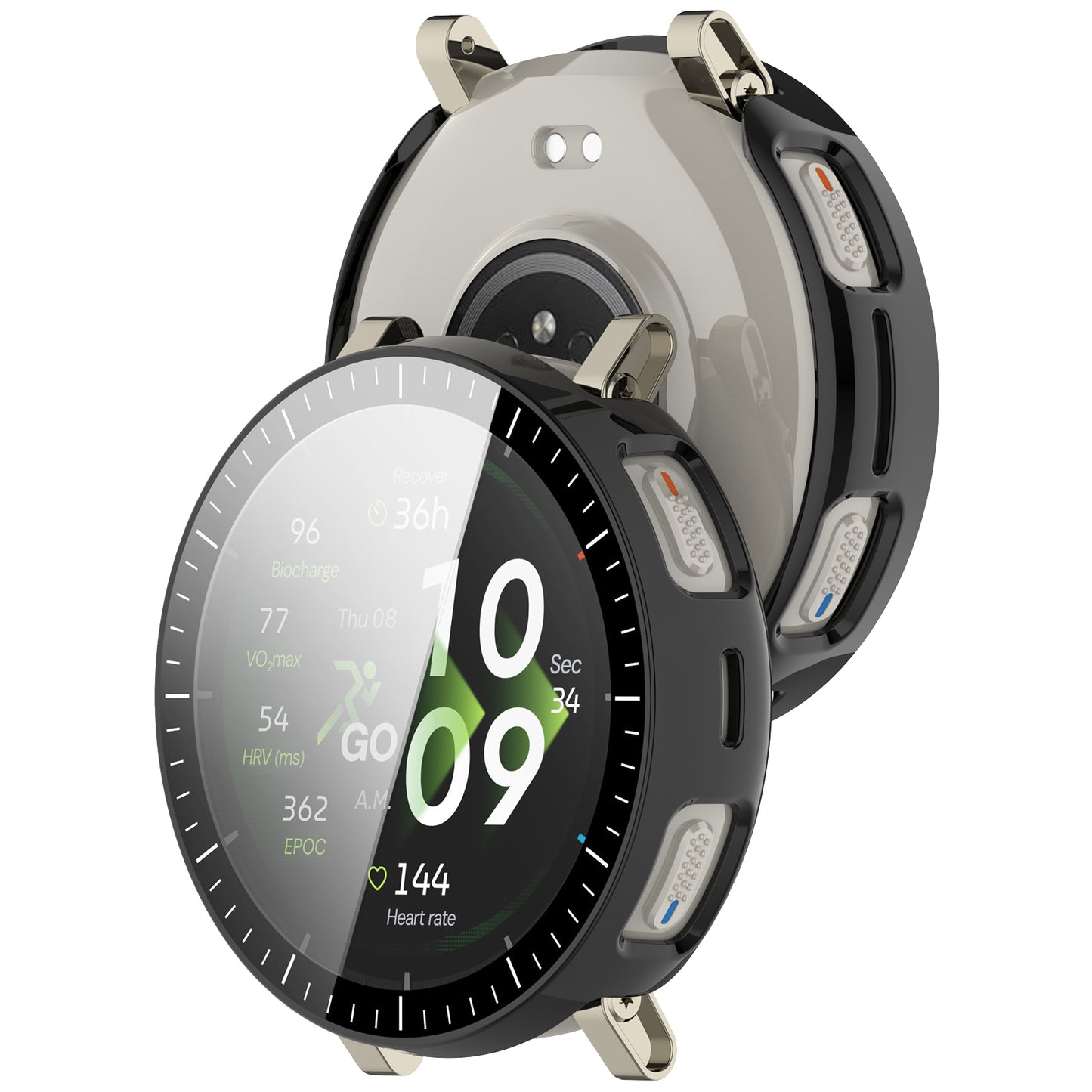 Techsuit Defense360 Pro cover til Amazfit Active 3 Premium, Sort