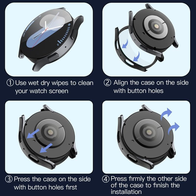 Techsuit Defense360 Pro cover til Samsung Galaxy Watch7 40mm, Sort