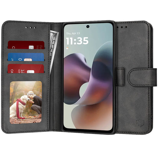 Cover til Motorola Moto G56, Techsuit, Diary Book, Sort