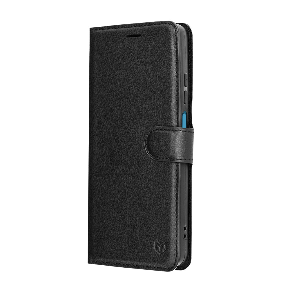 Cover til Motorola Moto G56, Techsuit, Leather Folio, Sort
