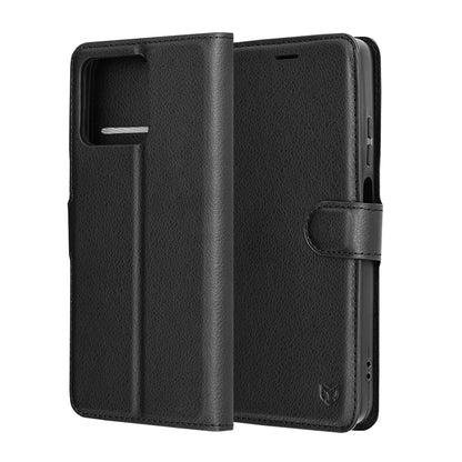Cover til Motorola Moto G56, Techsuit, Leather Folio, Sort