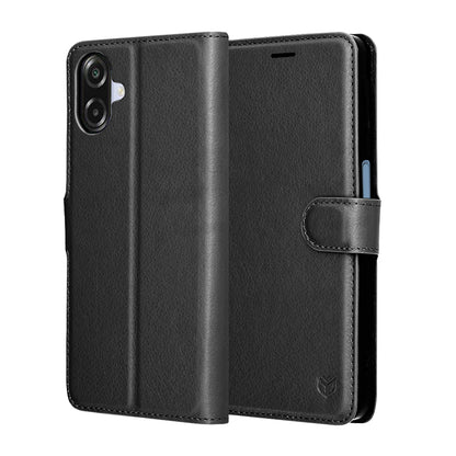 Cover til Samsung Galaxy A07 4G A075, Techsuit, Leather Folio, Sort