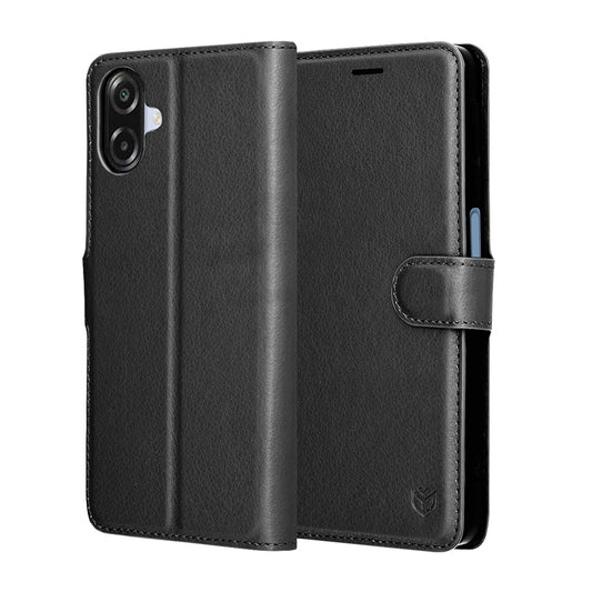 Cover til Samsung Galaxy A07 4G A075, Techsuit, Leather Folio, Sort