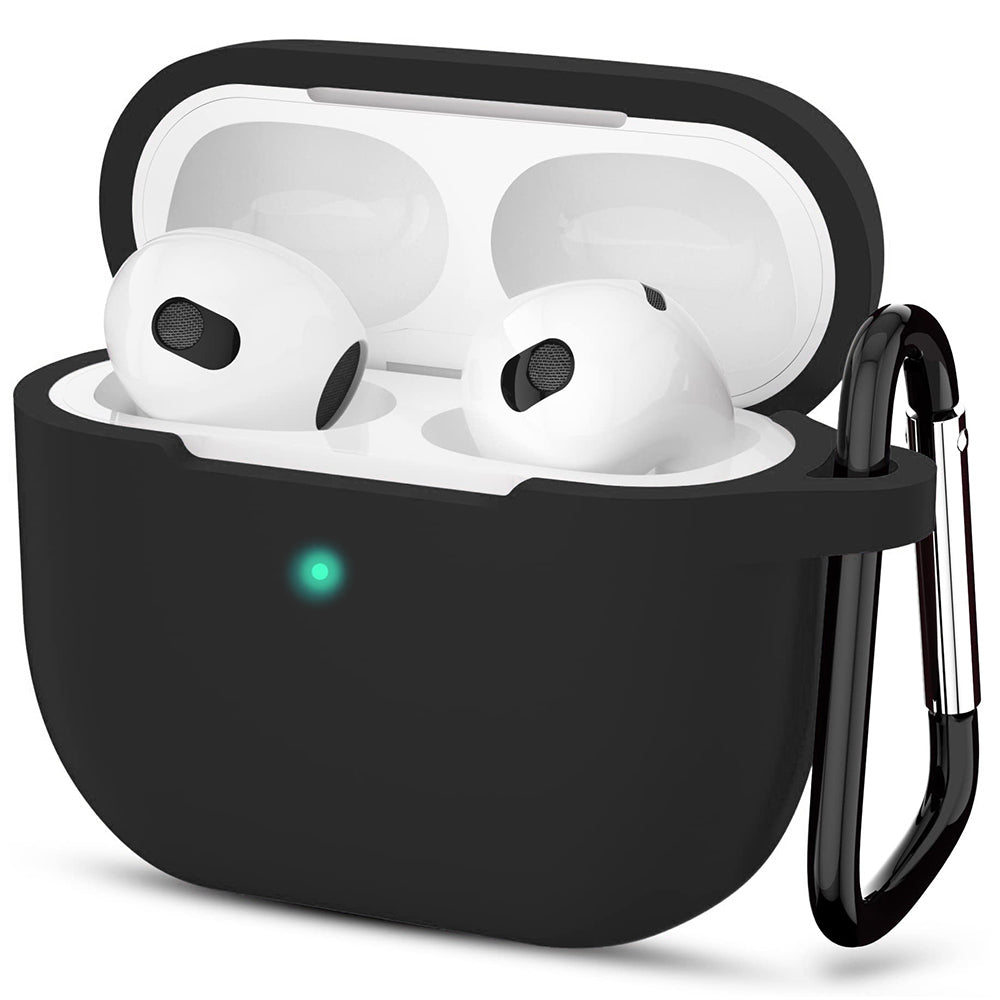 Techsuit Silicone Cover til Apple AirPods 3, Sort