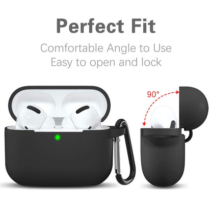 Techsuit Silicone Cover til Apple AirPods 3, Sort