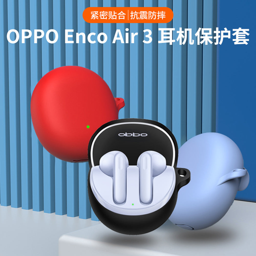Techsuit Silicone Cover til Oppo Enco Air3, Sort
