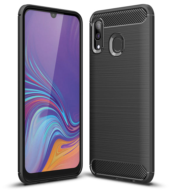 Cover til Samsung Galaxy A40 A405, Forcell, Carbon, Sort