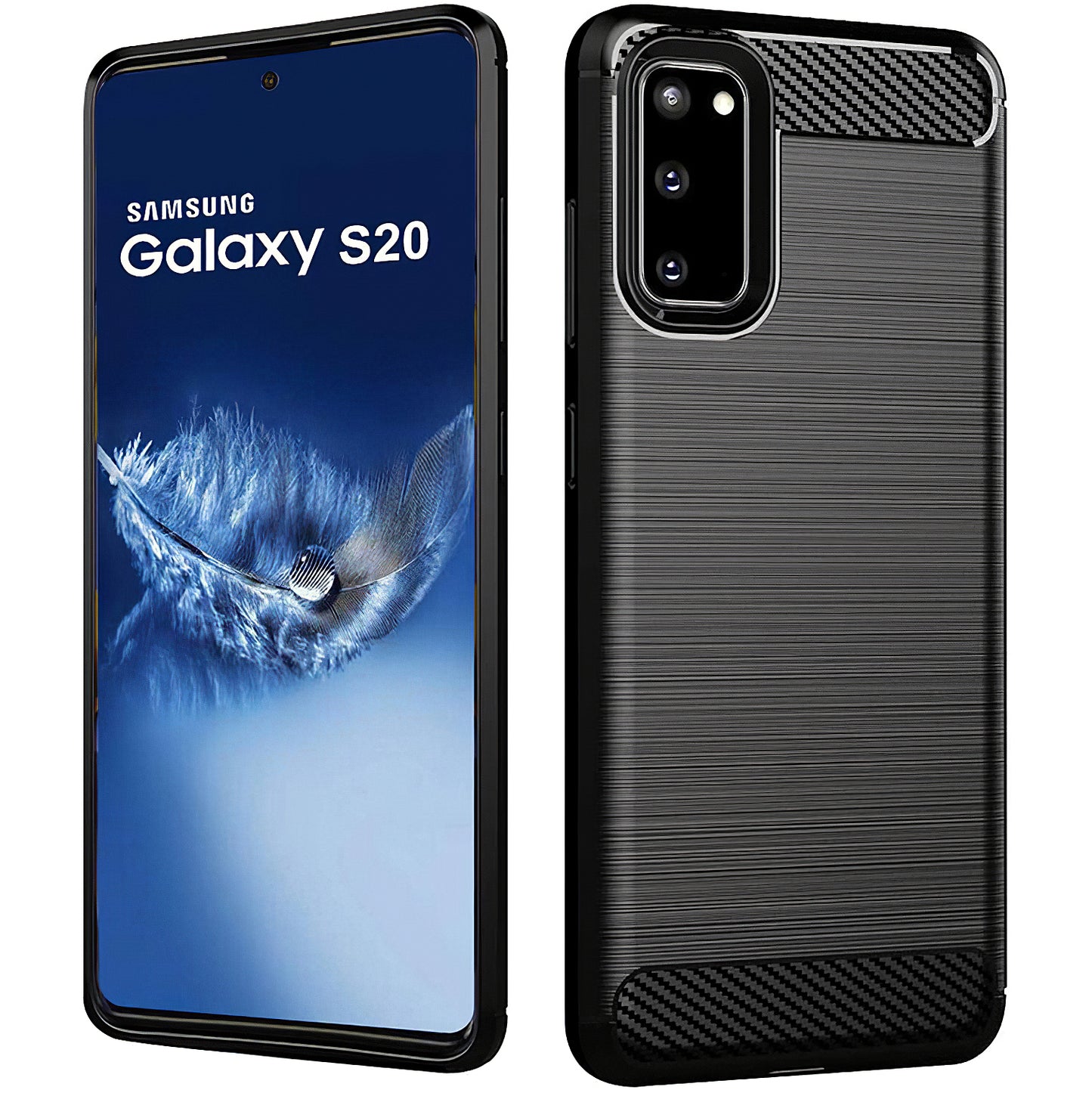 Cover til Samsung Galaxy S20 5G G981 / S20 G980, OEM, Carbon, Sort