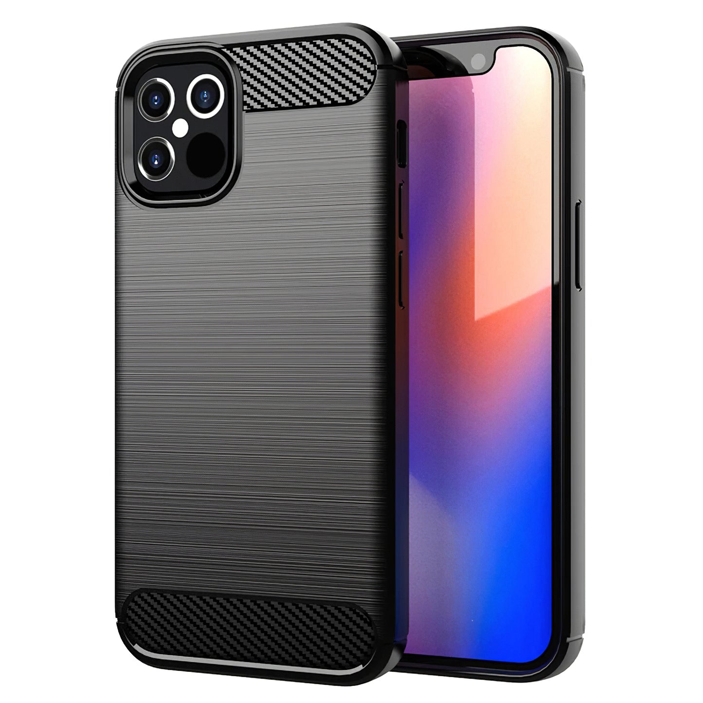 Cover til Apple iPhone 12 / 12 Pro, OEM, Carbon, Sort