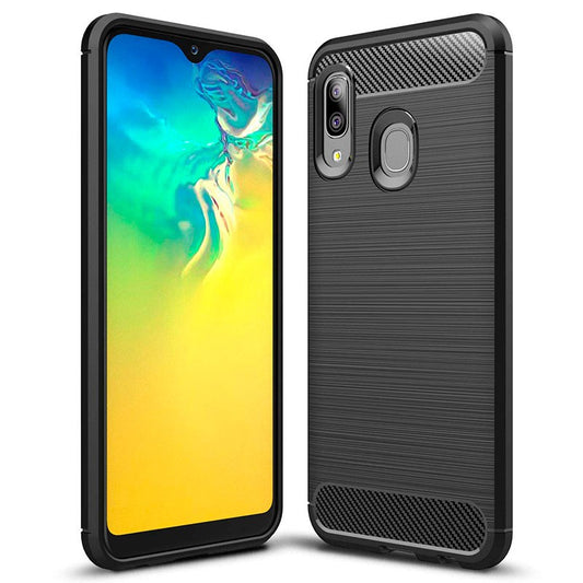 Cover til Samsung Galaxy A20e A202, Carbon, Sort