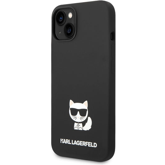 Cover til Apple iPhone 14 Plus, Karl Lagerfeld, Silicone Body Choupette, Sort