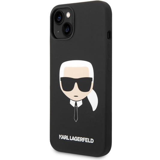 MagSafe-etui til Apple iPhone 14 Plus, Karl Lagerfeld, Liquid Silicone Karl Head, Sort