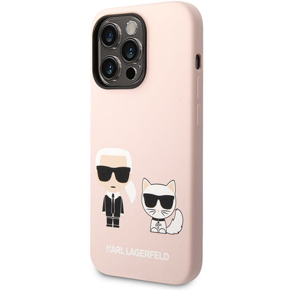 MagSafe cover til Apple iPhone 14 Pro Max, Karl Lagerfeld, Silicone Body Karl & Choupette, Pink