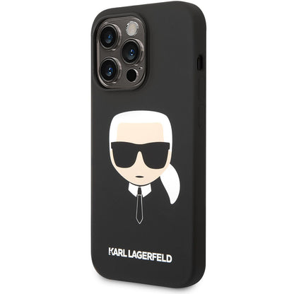 MagSafe cover til Apple iPhone 14 Pro, Karl Lagerfeld, Silicone Karl Head, Sort