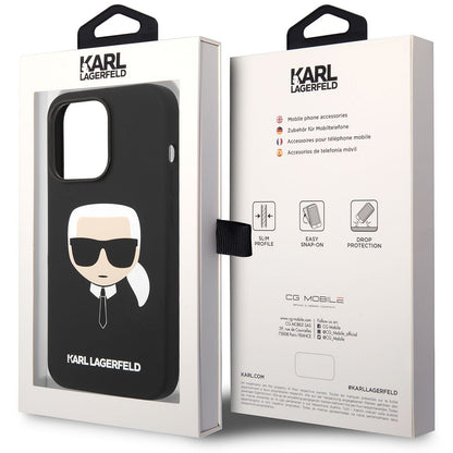 MagSafe cover til Apple iPhone 14 Pro, Karl Lagerfeld, Silicone Karl Head, Sort