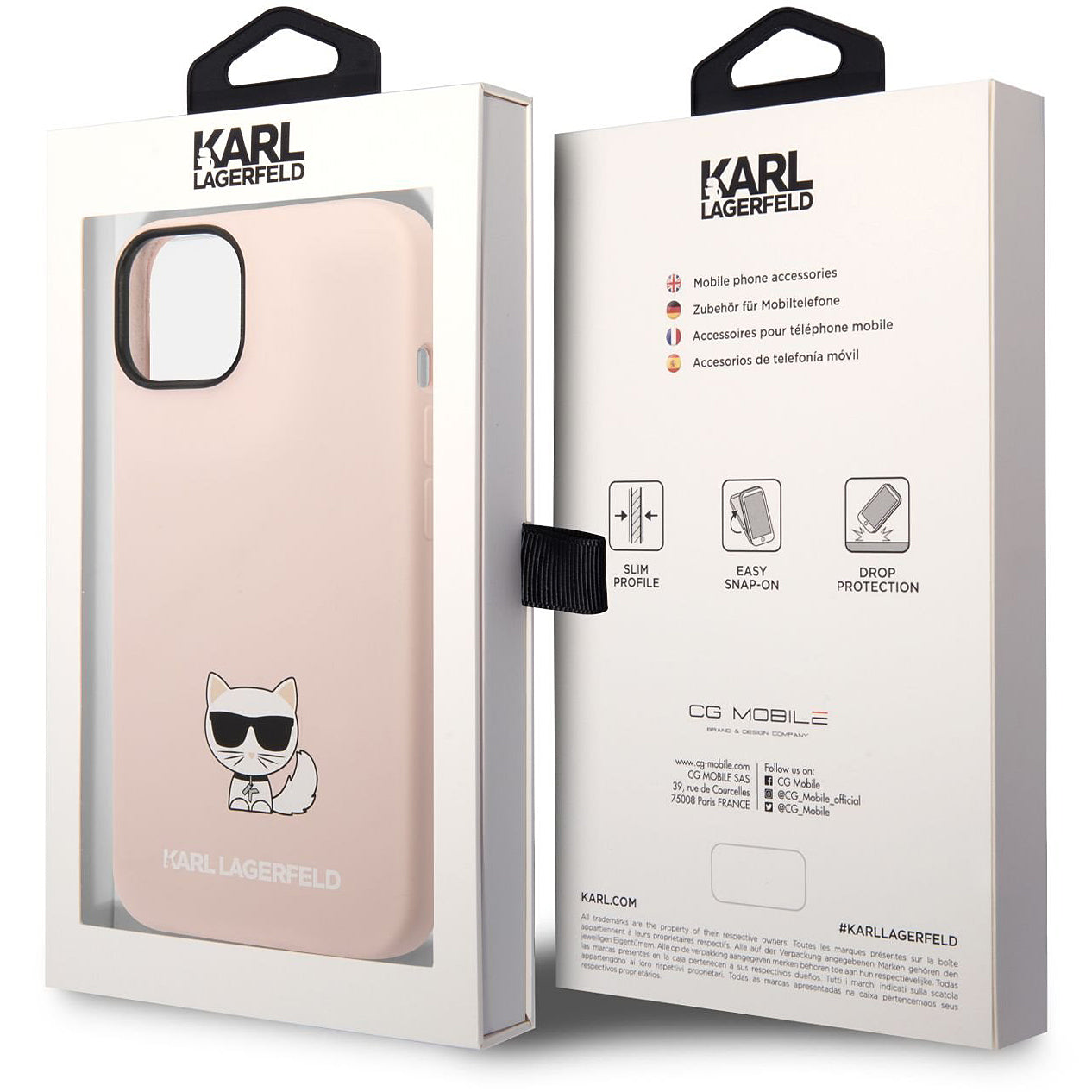 Etui til Apple iPhone 14 Plus, Karl Lagerfeld, Silicone Body Choupette, Pink