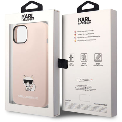 Etui til Apple iPhone 14 Plus, Karl Lagerfeld, Silicone Body Choupette, Pink