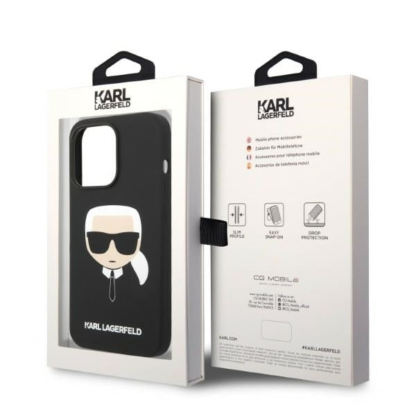 MagSafe cover til Apple iPhone 14 Pro, Karl Lagerfeld, Silicone Karl Head, Sort