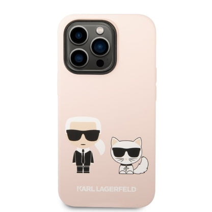 MagSafe cover til Apple iPhone 14 Pro Max, Karl Lagerfeld, Silicone Body Karl & Choupette, Pink