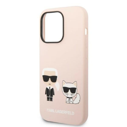MagSafe cover til Apple iPhone 14 Pro Max, Karl Lagerfeld, Silicone Body Karl & Choupette, Pink