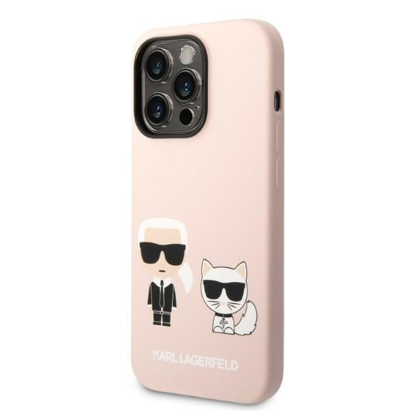 MagSafe cover til Apple iPhone 14 Pro Max, Karl Lagerfeld, Silicone Body Karl & Choupette, Pink