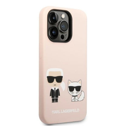 MagSafe cover til Apple iPhone 14 Pro Max, Karl Lagerfeld, Silicone Body Karl & Choupette, Pink