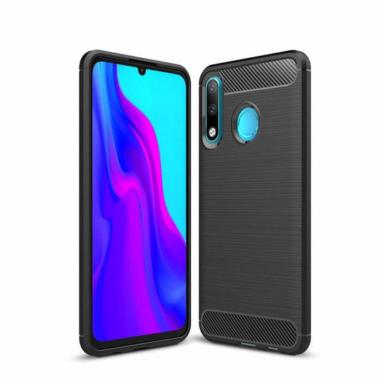 Cover til Huawei P30 lite New Edition / P30 lite, OEM, Carbon, Sort