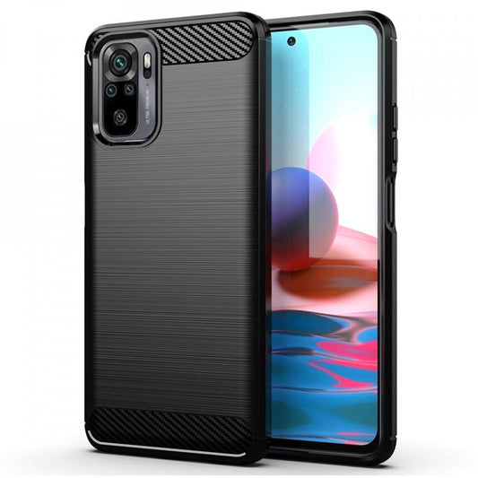 Cover til Xiaomi Redmi Note 10S / Note 10, OEM, Carbon, Sort