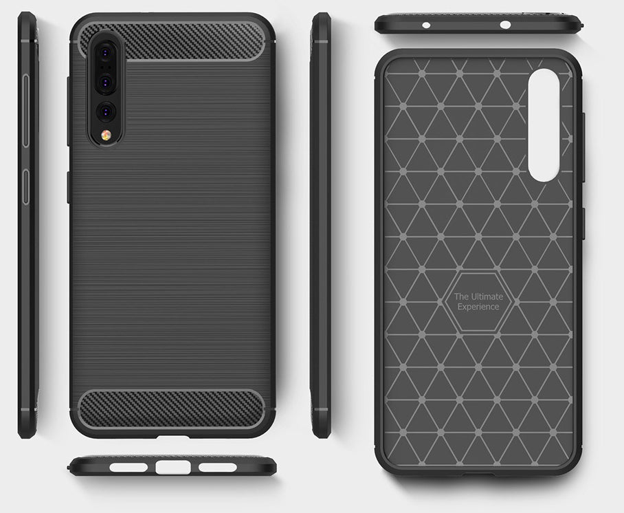 Cover til Huawei P20 Pro, OEM, Carbon, Sort