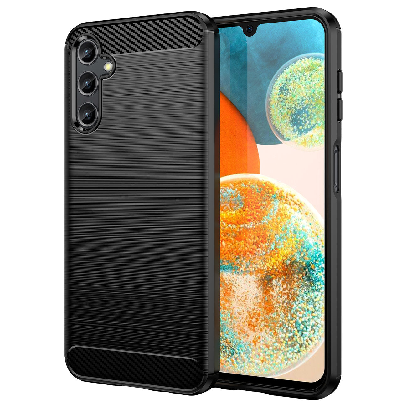 Cover til Samsung Galaxy A14 A145 / A14 5G A146, OEM, Carbon, Sort