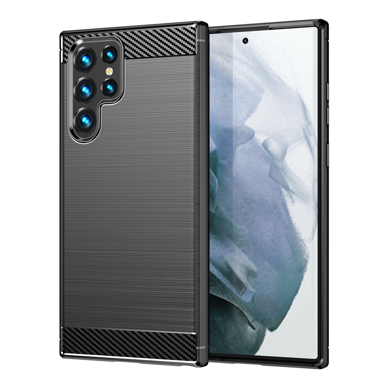 Cover til Samsung Galaxy S22 Ultra 5G S908, OEM, Carbon, Sort