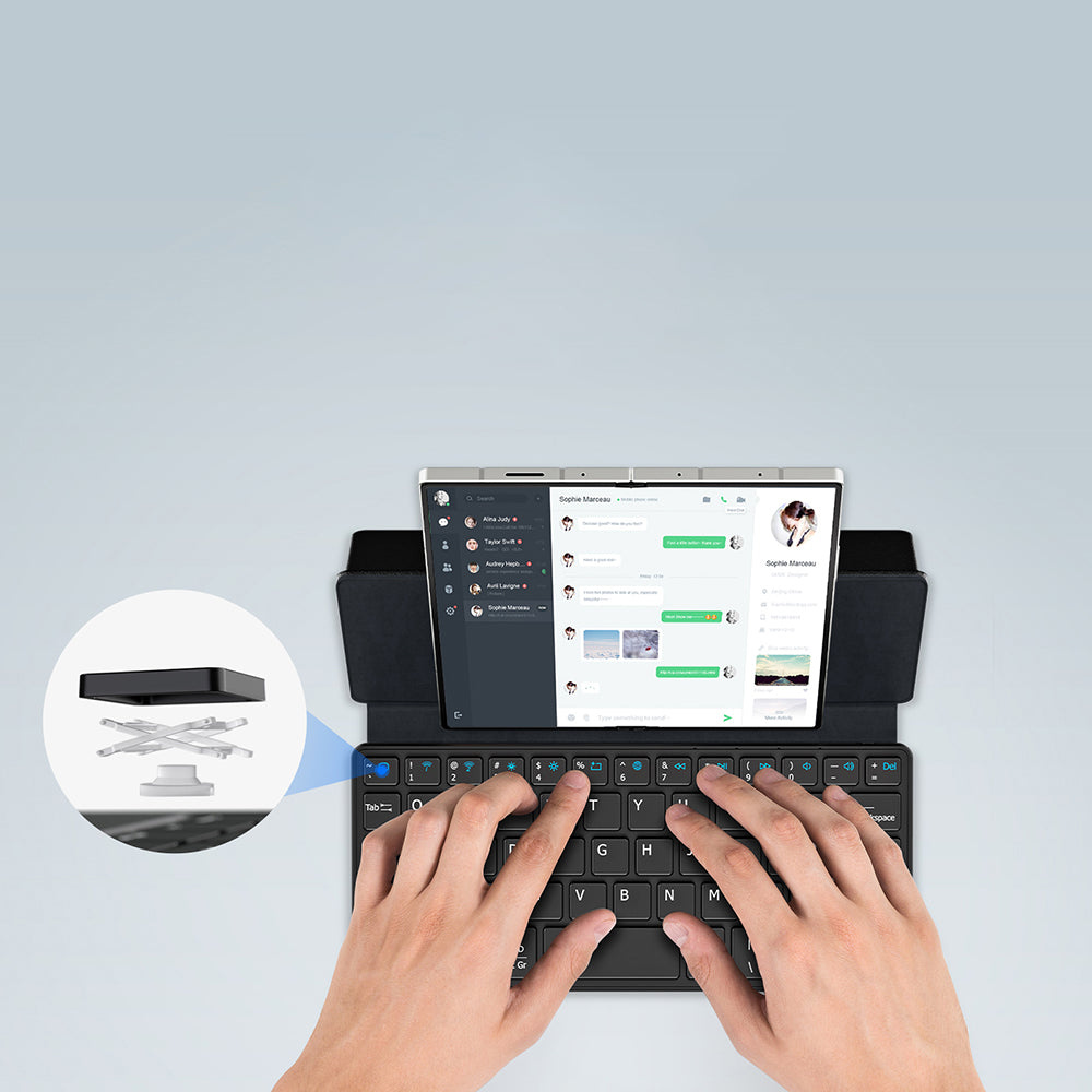 Universal taske med Bluetooth-tastatur til telefon, DUX DUCIS, sort