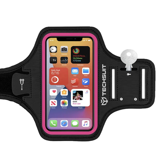 Universal telefonetui max. 6,8 tommer, Techsuit, Sports TH20, pink