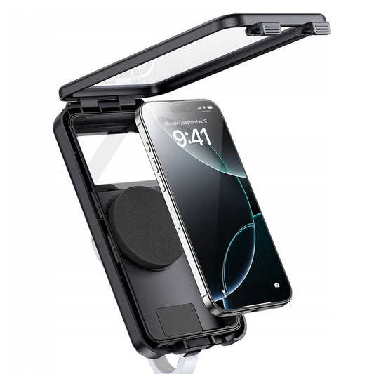 Universal Vandtæt Cover kompatibel med Magnetisk Cykelholder, Baseus, PrimeTrip VB1, Sort C0013D01