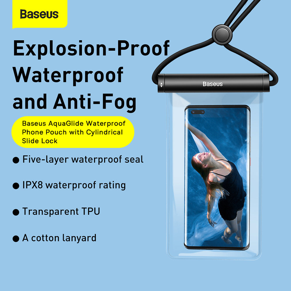 Universal Vandtæt Cover, Baseus, AquaGlide Cylindrical, Hvid P60263701213-00