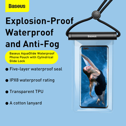 Universal Vandtæt Cover, Baseus, AquaGlide Cylindrical, Hvid P60263701213-00