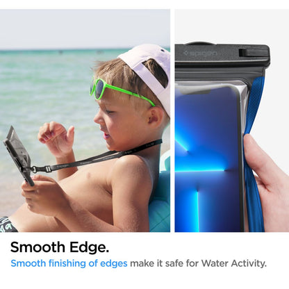 Universal Vandtæt Telefoncover max. 3.5inch - 7inch, Spigen, A601, Sæt med 2 stykker, Sort AMP04523